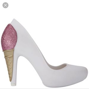 Melissa Karl lagerfeld pink ice cream heels size 7